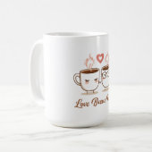 Mug Love Brews Here - Cute Romantique Couple de café (Devant gauche)