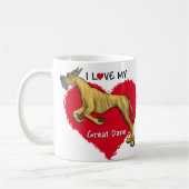 Mug Love Brindle Great Dane (Gauche)