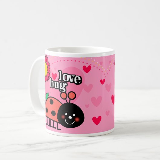 Mug Love Bug - Saint Valentin (Devant gauche)