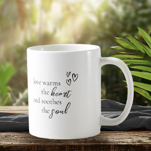 Mug Love Calligraphy Heart Black B&W ID940