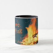 Mug Love Camping Bonfire Campfire Custom (Centre)