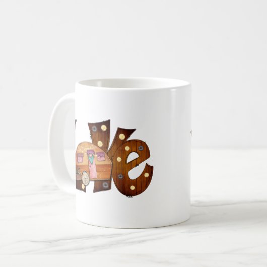 Mug Love Camping Pretty (Devant gauche)