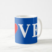 Mug LOVE chic moderne (Devant droit)