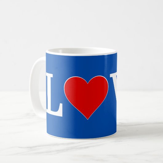 Mug LOVE chic moderne (Devant gauche)