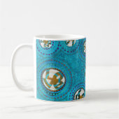 MUG LOVE CIRCLES AND LINES OF SONG-BLUE COFFEE (Gauche)