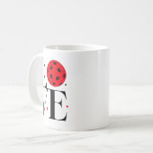 Mug Love Ckleball Valentines Day Cute Red Heart  (Devant gauche)