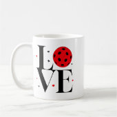 Mug Love Ckleball Valentines Day Cute Red Heart  (Gauche)
