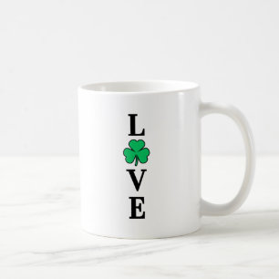 Mug LOVE Clover Shamrock Irlande Irlande Élégant minim