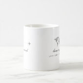 Mug Love Coffee et Voyage avion & carte du monde (Centre)