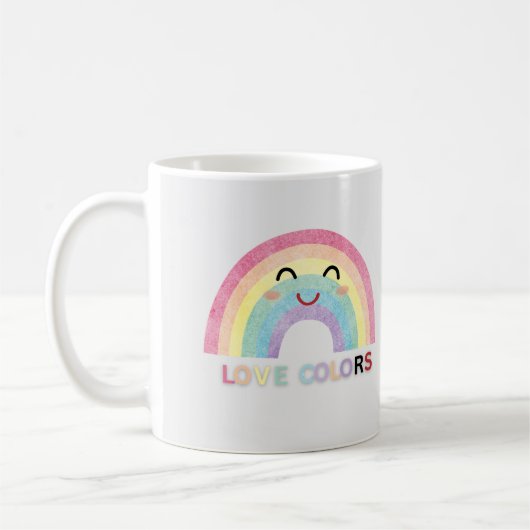 Mug Love Colours arc-en-ciel art valentine conceptions (Gauche)