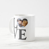 Mug LOVE Couples personnalisés Photo Saint Valentin (Devant gauche)