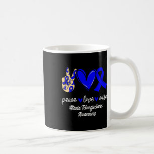 Mug Love Cure Ataxia Telangiectasia Blue Ribbon Award