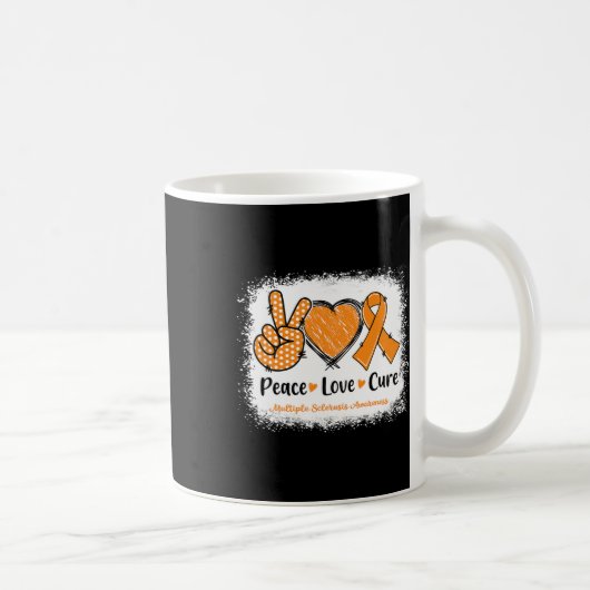 Mug Love Cure Multiple Sclérose Ms Awareness Orange (Droite)