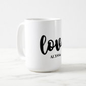 Mug LOVE Custom Name Mug, cadeau de la Saint-Valentin, (Devant gauche)
