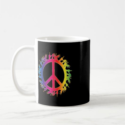 Mug Love Deaf Peace Sign Language Hand Taling Enseigna (Gauche)