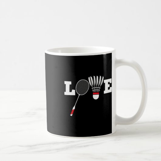 Mug Love Dminton Player Lover Athletic Shuttle (Droite)