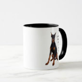 Mug Love Doberman Pinschers Chiens tellement de citati (Devant droit)