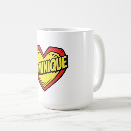 Mug Love Dominique (Devant droit)