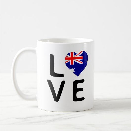 Mug Love - drapeau australien (Gauche)