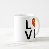 Mug Love - Drapeau chinois (Devant droit)