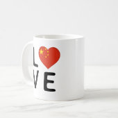 Mug Love - Drapeau chinois (Devant gauche)