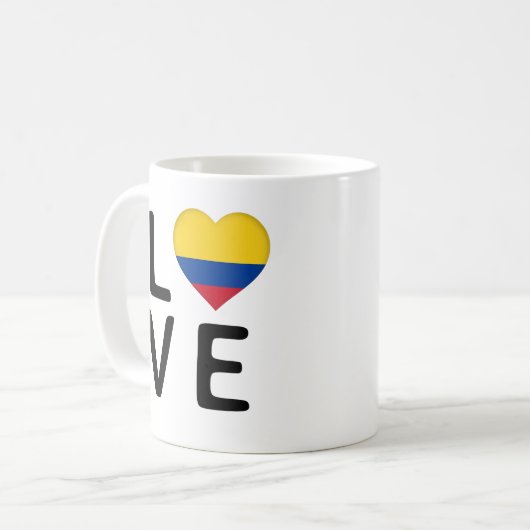 Mug Love - Drapeau Colombie (Devant gauche)