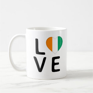 Mug Love - Drapeau de la Côte d'Ivoire