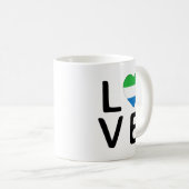 Mug Love - drapeau de la Sierra Leone (Devant droit)