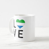 Mug Love - drapeau de la Sierra Leone (Devant gauche)