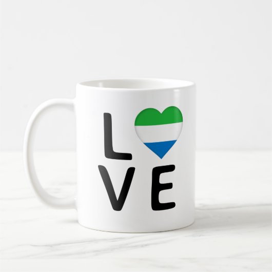 Mug Love - drapeau de la Sierra Leone (Gauche)
