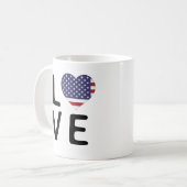 Mug Love - Drapeau des États-Unis d'Amérique (Devant gauche)