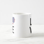 Mug Love - Drapeau des États-Unis d'Amérique (Centre)
