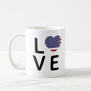 Mug Love - Drapeau des États-Unis d'Amérique