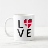 Mug Love - Drapeau du Danemark (Gauche)
