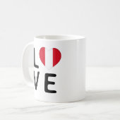 Mug Love - Drapeau du Pérou (Devant gauche)