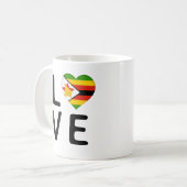 Mug Love - Drapeau du Zimbabwe (Devant gauche)
