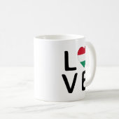 Mug Love - drapeau hongrois (Devant droit)
