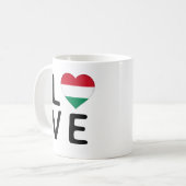 Mug Love - drapeau hongrois (Devant gauche)