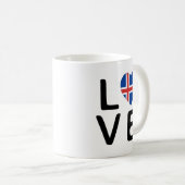 Mug Love - Drapeau Islande (Devant droit)