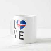 Mug Love - Drapeau Islande (Devant gauche)