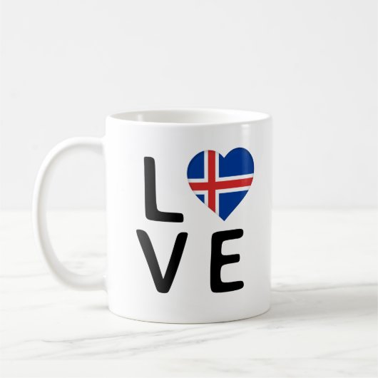 Mug Love - Drapeau Islande (Gauche)