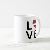 Mug Love - Drapeau Lettonie (Devant droit)