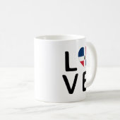 Mug Love - Drapeau République Dominicaine (Devant droit)