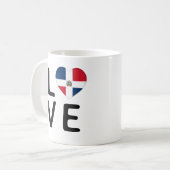 Mug Love - Drapeau République Dominicaine (Devant gauche)