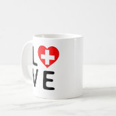 Mug Love - Drapeau Suisse (Devant gauche)