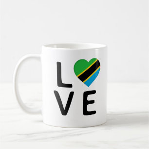 Mug Love - drapeau tanzanien