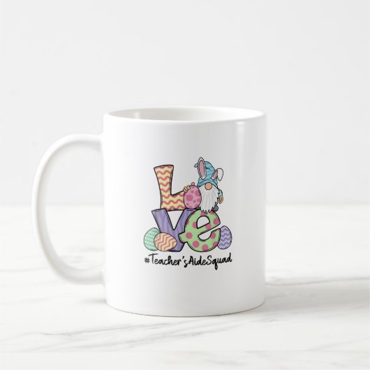 Mug Love Easter Teacher's Aide Gnomes Teacher Easter 2 (Gauche)
