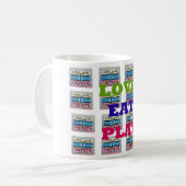 Mug Love Eat Play Hakuna Matata Art Print (Devant gauche)