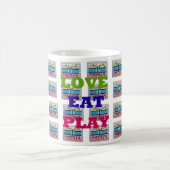 Mug Love Eat Play Hakuna Matata Art Print (Centre)