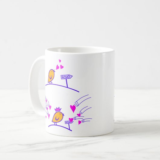 Mug LOVE ECHO - Comic Birds Tweetlercools 3 (Devant gauche)